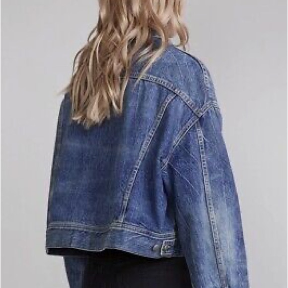 R13 Mia Trucker Cropped Denim Jacket - Picture 4 of 8